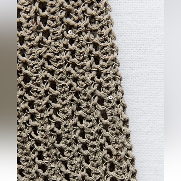 New ZARA Sequin Knit Sweater - Picture 9 of 9